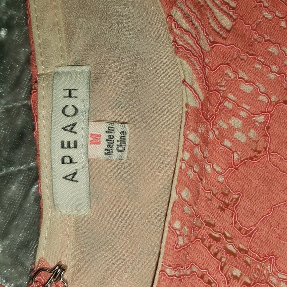 BNWOT Modcloth lace eyelash Coral colored  Dress. - Picture 5 of 6